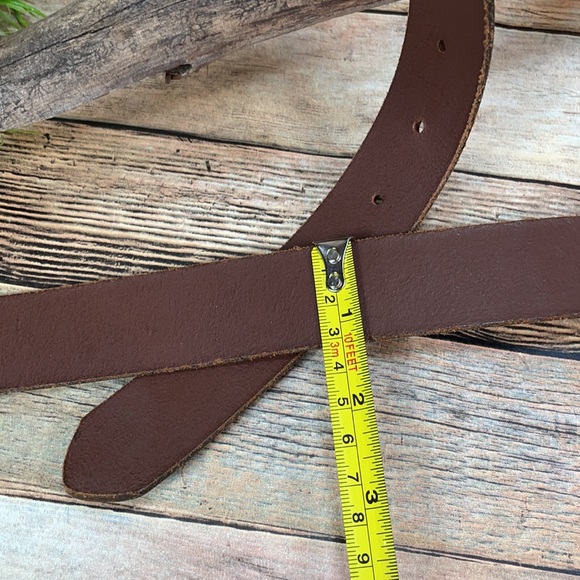 J. Crew Brown Leather Belt Men’s Size 32 - Picture 6 of 11